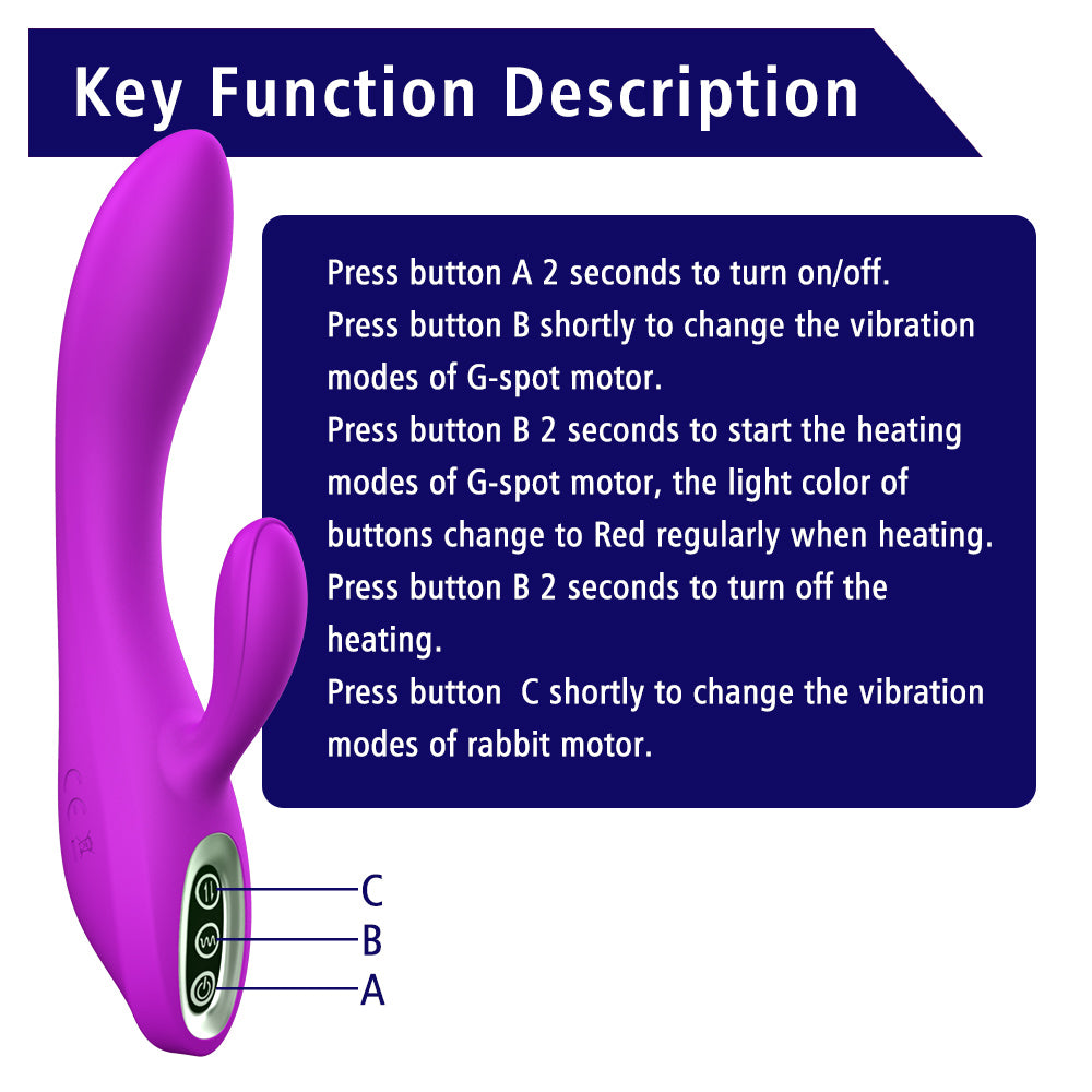 Heating Vibrator Sex Toys Different Modes G-spot Stimulation for Women