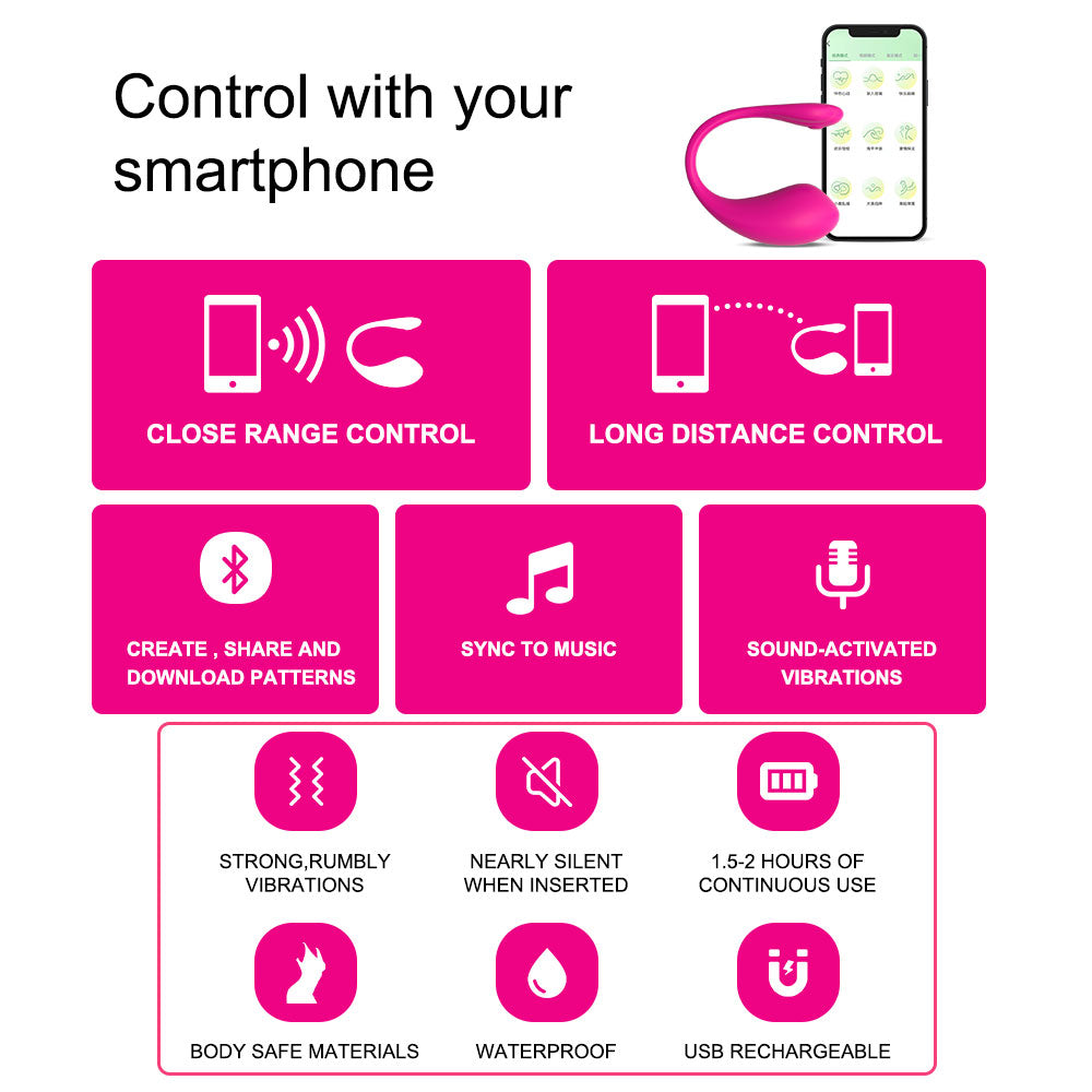 Wearable Sex Toy C shape Clitoral Stimulator Masturbate with App Control Adult Sex Toy