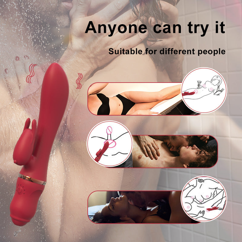 Silicone Rabbit Vibrator bathroom Masturbation Toy For Women Vibrating