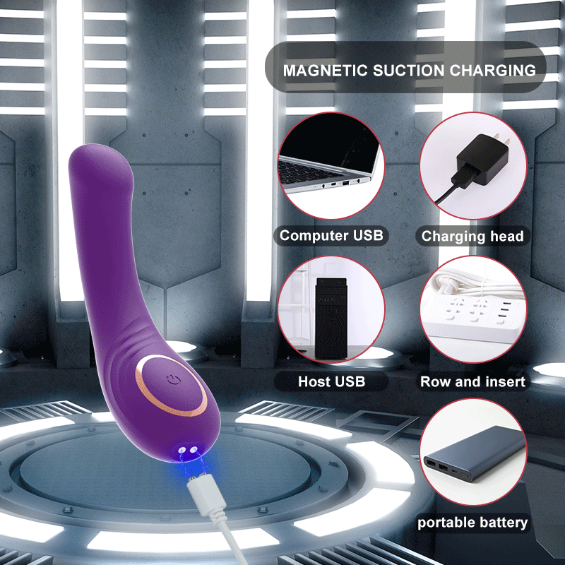 G Spot Vibrator Tongue Licking Stimulation for Women 12 Speeds Medical Silicone Waterproof Magnetic
