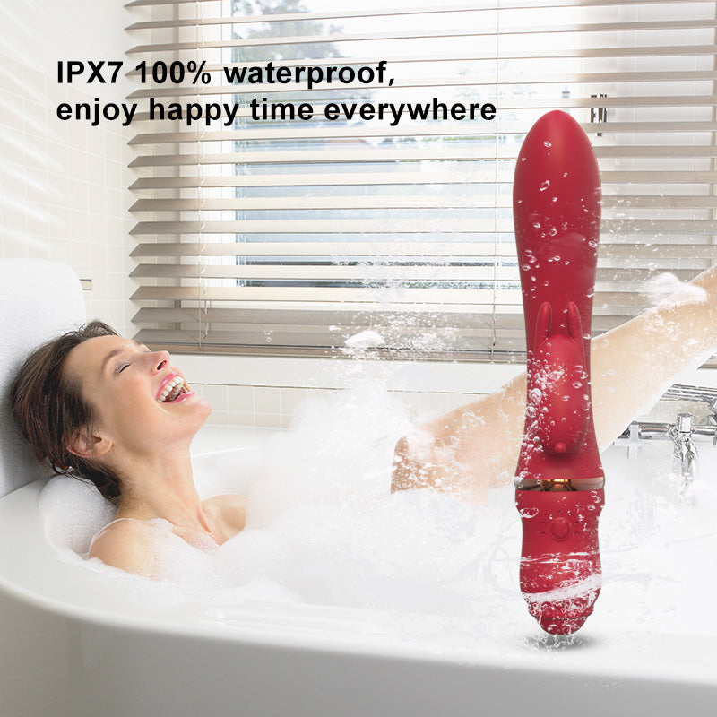 Silicone Rabbit Vibrator bathroom Masturbation Toy For Women Vibrating