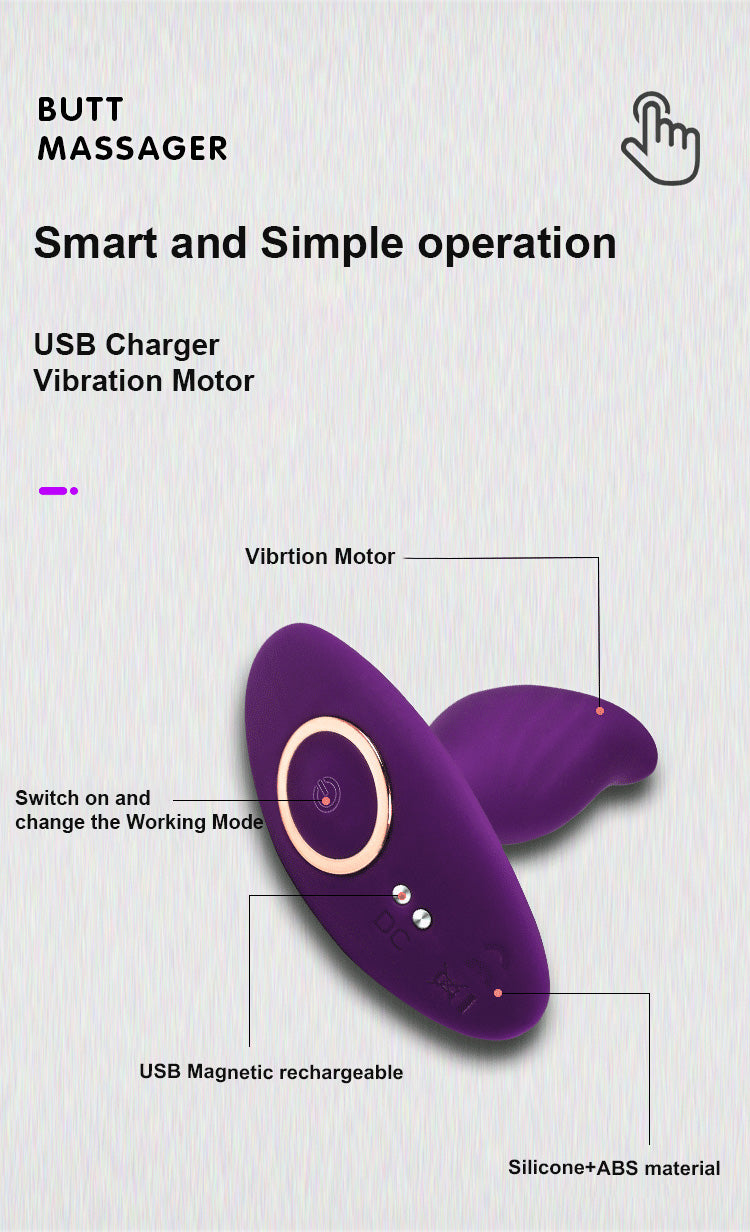 High Quality Smooth Good Feeling Anal Toy USB Magnetic Rechargeable Anal Fart Masturbation