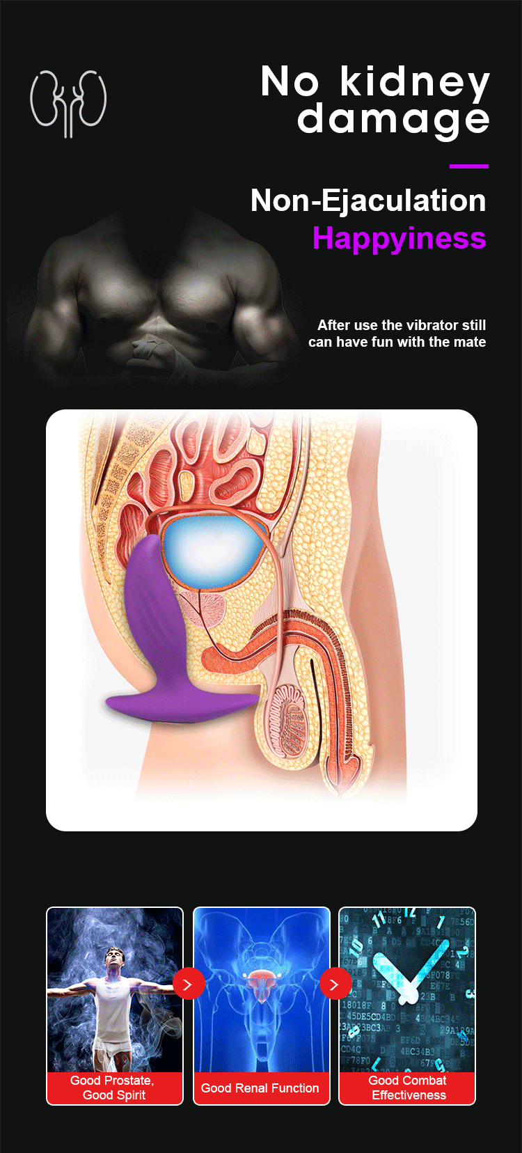 High Quality Smooth Good Feeling Anal Toy USB Magnetic Rechargeable Anal Fart Masturbation