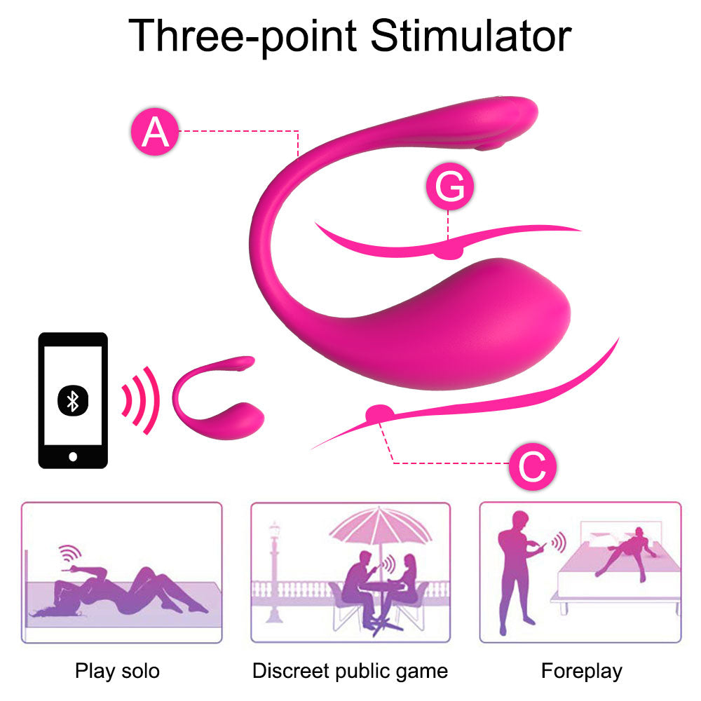 Wearable Sex Toy C shape Clitoral Stimulator Masturbate with App Control Adult Sex Toy