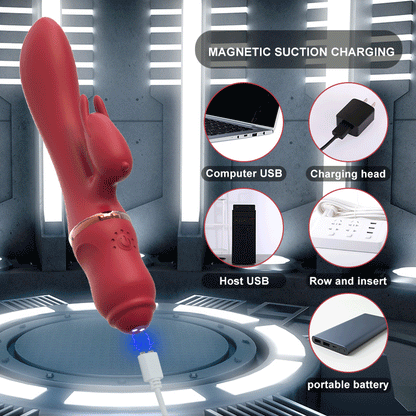 Silicone Rabbit Vibrator bathroom Masturbation Toy For Women Vibrating